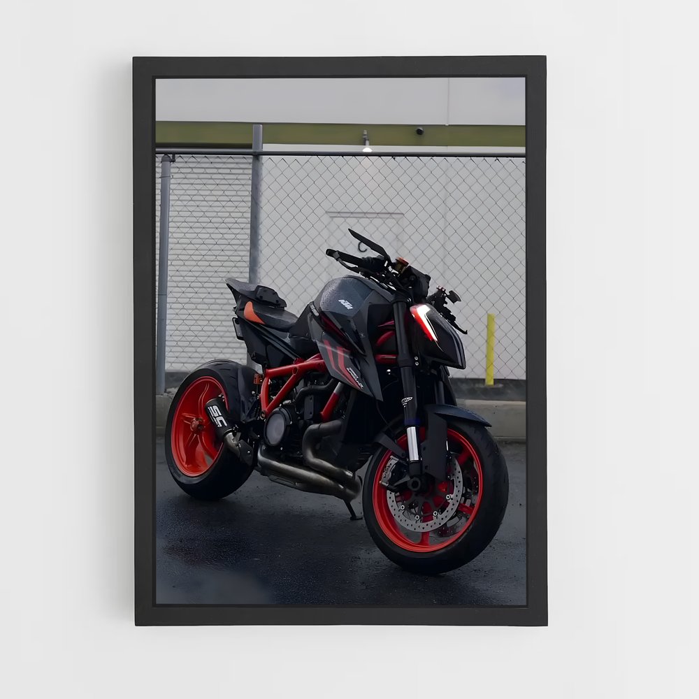 Poster Duke Noir et Rouge – affiche KTM Moto (vue 2)